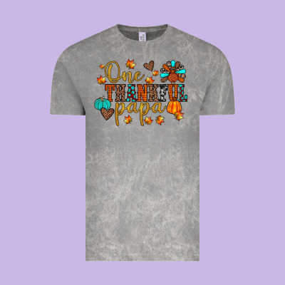 One Thankful Papa Vintage Tee Designed By Jahusdesignshop