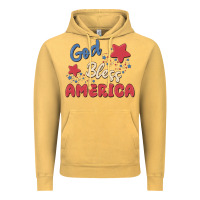 Vintage Mustard god bless america Vintage Hoodie - MaliasSmallBusiness