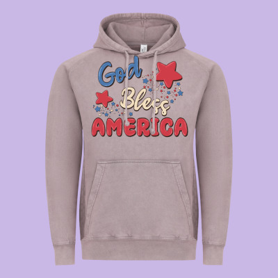 God Bless America Vintage Hoodie Designed By Maliassmallbusiness
