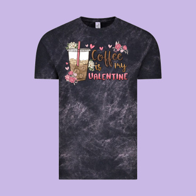 Coffee Is My Valentine Vintage Tee Designed By Maliassmallbusiness