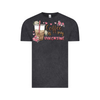 Vintage Black coffee is my valentine Vintage Tee - MaliasSmallBusiness