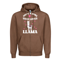 Chestnut Llama Just A Girl Who Loves Llamas Zipper Hoodie - Bettercallsaul