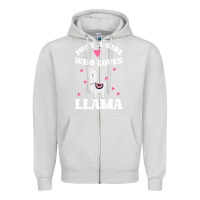 Dove Grey Llama Just A Girl Who Loves Llamas Zipper Hoodie - Bettercallsaul