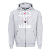 Heather Grey Llama Just A Girl Who Loves Llamas Zipper Hoodie - Bettercallsaul