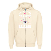 Sandshell Llama Just A Girl Who Loves Llamas Zipper Hoodie - Bettercallsaul
