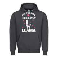 Smoke Llama Just A Girl Who Loves Llamas Zipper Hoodie - Bettercallsaul