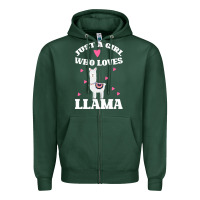 Sports Green Llama Just A Girl Who Loves Llamas Zipper Hoodie - Bettercallsaul