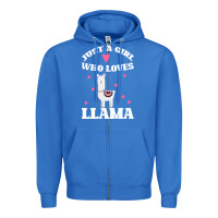 True Royal Llama Just A Girl Who Loves Llamas Zipper Hoodie - Bettercallsaul