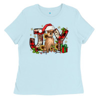 Baby Blue Christmas joy chihuahua Ladies Tee - JahusDesignShop