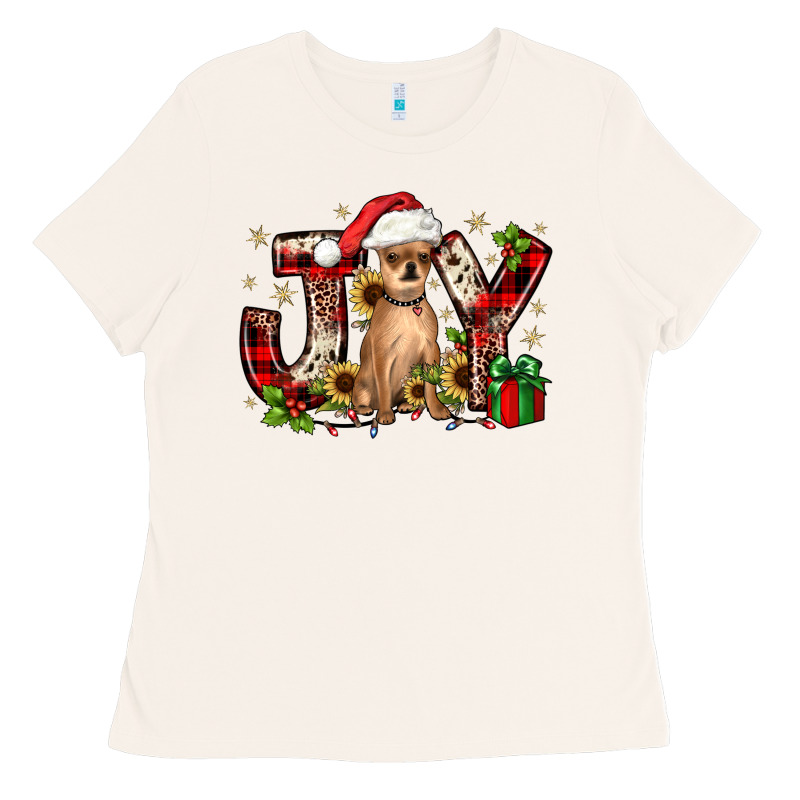 Christmas Joy Chihuahua Ladies Tee by JahusDesignShop | Teevron