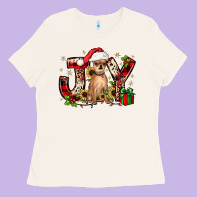 Christmas Joy Chihuahua Ladies Tee Designed By Jahusdesignshop