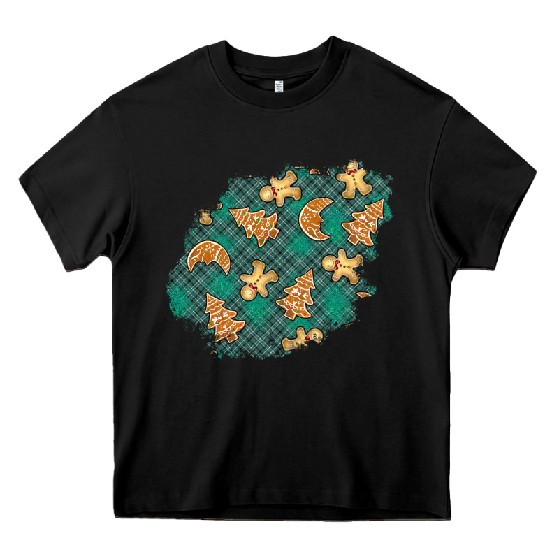 Christmas Gingerbread Cookies Patch Heavy Core Tee by BundleAndBundleShop | Teevron