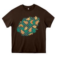 Chocolate Brown christmas gingerbread cookies patch Heavy Core Tee - BundleAndBundleShop