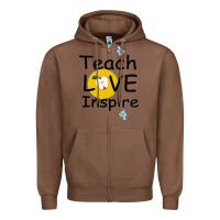 Chestnut Teach Love Inspire Zipper Hoodie - Bettercallsaul