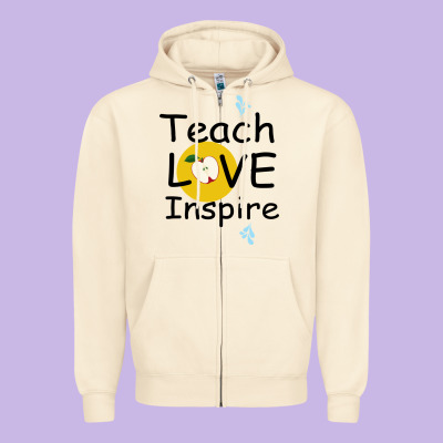 Teach Love Inspire Zipper Hoodie Designed By Bettercallsaul
