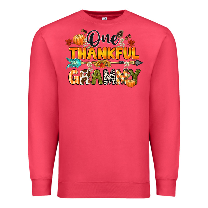 One Thankful Grammy Premium Sweatshirt by CowGirlArtShop | Teevron