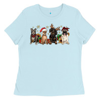 Baby Blue christmas chihuahua pitbull pug dachshund Ladies Tee - JahusDesignShop
