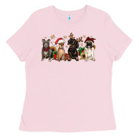 Bubblegum Pink christmas chihuahua pitbull pug dachshund Ladies Tee - JahusDesignShop