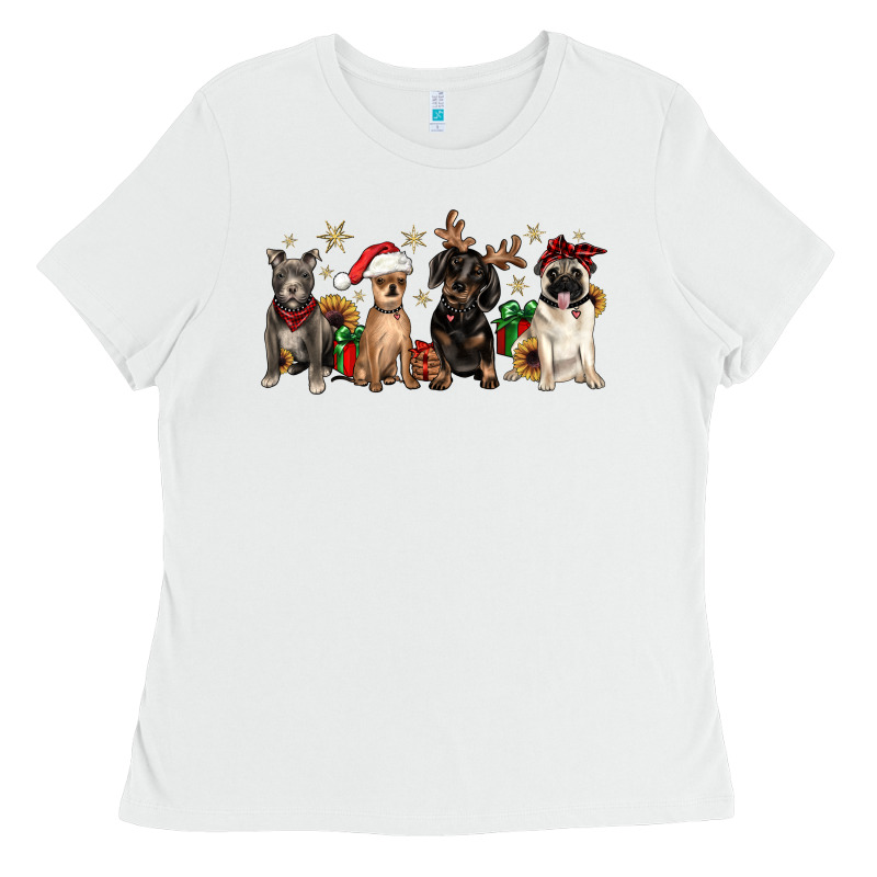 Christmas Chihuahua Pitbull Pug Dachshund Ladies Tee by JahusDesignShop | Teevron