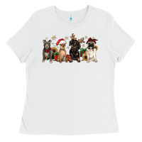 White christmas chihuahua pitbull pug dachshund Ladies Tee - JahusDesignShop