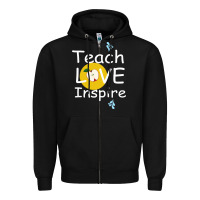 Black teach love inspire Zipper Hoodie - Bettercallsaul