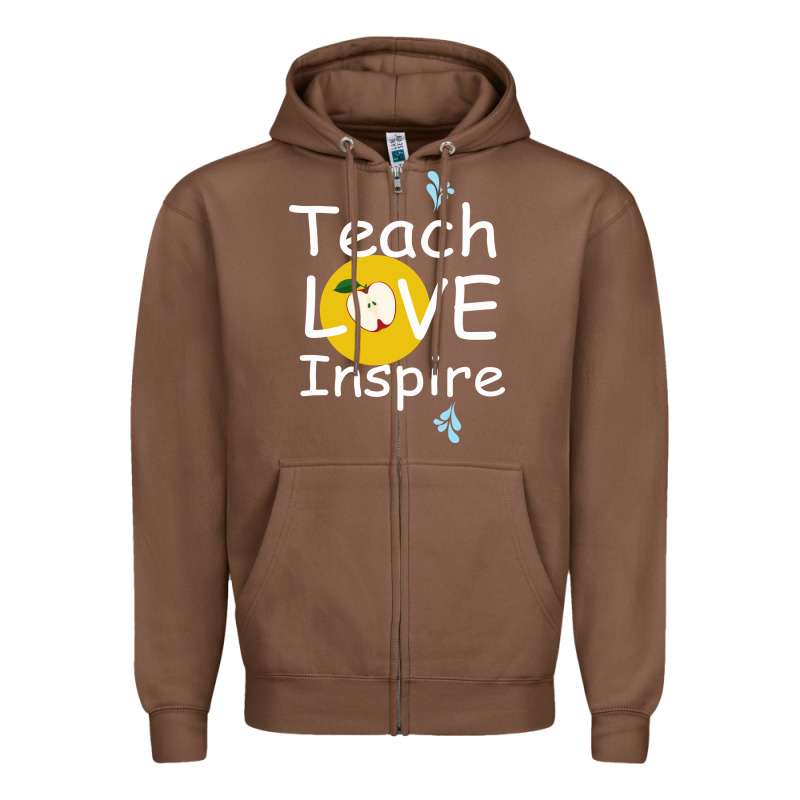 Teach Love Inspire Zipper Hoodie by Bettercallsaul | Teevron