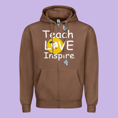 Teach Love Inspire Zipper Hoodie Designed By Bettercallsaul