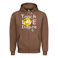 Chestnut teach love inspire Zipper Hoodie - Bettercallsaul