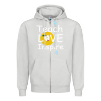 Dove Grey teach love inspire Zipper Hoodie - Bettercallsaul