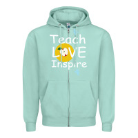 Seafoam teach love inspire Zipper Hoodie - Bettercallsaul