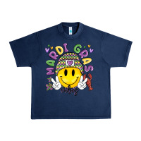 Navy mardi gras vibes Urban Heavy Tee - MaliasSmallBusiness
