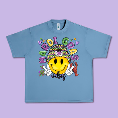 Mardi Gras Vibes Urban Heavy Tee Designed By Maliassmallbusiness