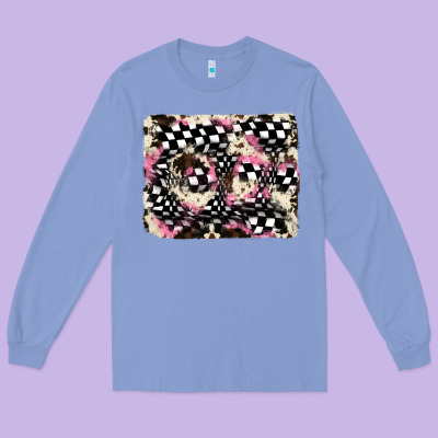Cowhide Racing Backgraund Long Sleeve Tee Designed By Jahusdesignshop