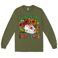 Army Green Country Christmas Long Sleeve Tee - NancyCooperArtShop