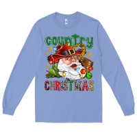 Colony Blue Country Christmas Long Sleeve Tee - NancyCooperArtShop