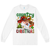 White Country Christmas Long Sleeve Tee - NancyCooperArtShop