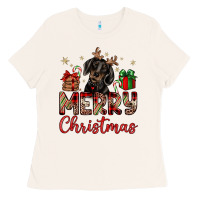 Bone merry christmas dachshund Ladies Tee - JahusDesignShop