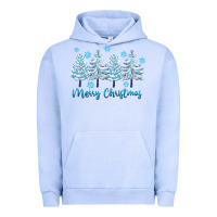 Pigment Grape Ice merry christmas blue trees Urban Hoodie - FaDigitalArtStudio