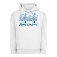 Pigment Lunar Rock merry christmas blue trees Urban Hoodie - FaDigitalArtStudio
