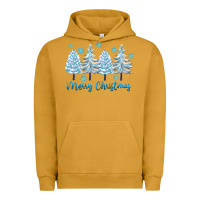 Pigment Peanut Butter merry christmas blue trees Urban Hoodie - FaDigitalArtStudio