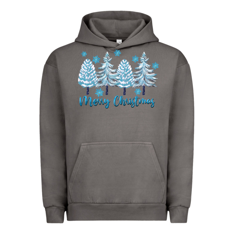 Merry Christmas Blue Trees Urban Hoodie by FaDigitalArtStudio | Teevron