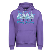 Tulip merry christmas blue trees Urban Hoodie - FaDigitalArtStudio