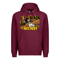 Burgundy i am black history Premium Hoodie - CowGirlArtShop
