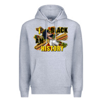 Heather Grey i am black history Premium Hoodie - CowGirlArtShop