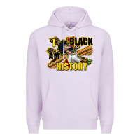 Lilac i am black history Premium Hoodie - CowGirlArtShop