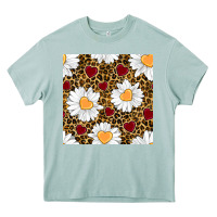 Arona valentines day daisy and leopard seamless pattern Heavy Core Tee - BundleAndBundleShop