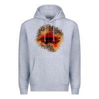 Heather Grey christmas patch Premium Hoodie - JahusDesignShop