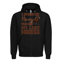 Black I Promise Honey This Is My Last Horse Zipper Hoodie - Bettercallsaul