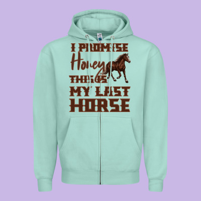 I Promise Honey This Is My Last Horse Zipper Hoodie Designed By Bettercallsaul