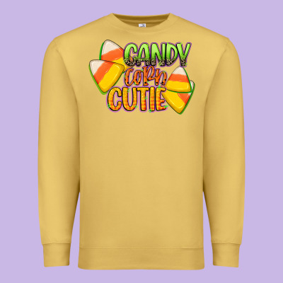 Candy Corn Cutie Premium Sweatshirt Designed By Cowgirlartshop